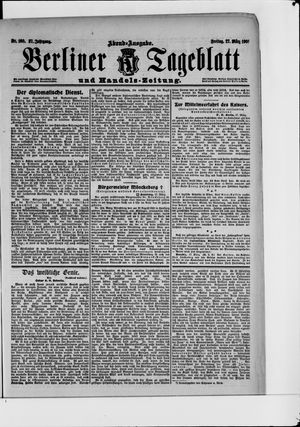 Berliner Tageblatt und Handels-Zeitung on Mar 27, 1908