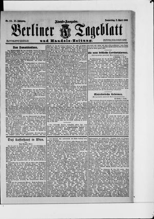 Berliner Tageblatt und Handels-Zeitung vom 02.04.1908
