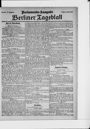 Berliner Tageblatt und Handels-Zeitung vom 03.04.1908