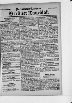 Berliner Tageblatt und Handels-Zeitung on Apr 9, 1908