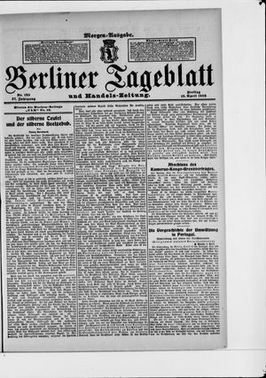 Berliner Tageblatt und Handels-Zeitung vom 10.04.1908