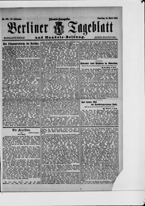Berliner Tageblatt und Handels-Zeitung vom 14.04.1908