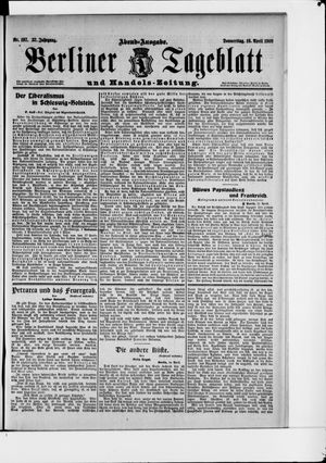 Berliner Tageblatt und Handels-Zeitung on Apr 16, 1908