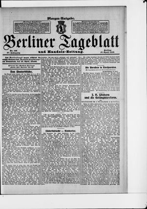 Berliner Tageblatt und Handels-Zeitung vom 17.04.1908