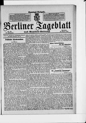 Berliner Tageblatt und Handels-Zeitung vom 26.04.1908