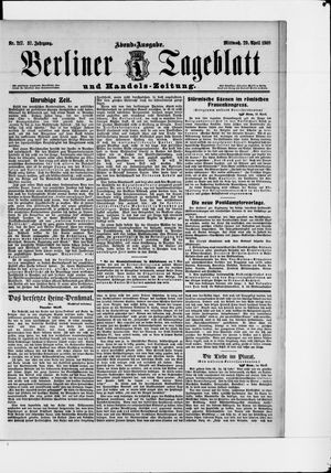Berliner Tageblatt und Handels-Zeitung vom 29.04.1908