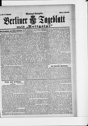 Berliner Tageblatt und Handels-Zeitung vom 04.05.1908