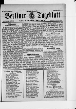 Berliner Tageblatt und Handels-Zeitung vom 05.05.1908