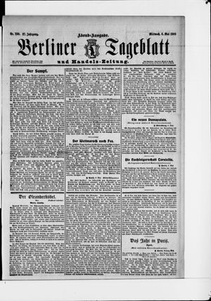 Berliner Tageblatt und Handels-Zeitung vom 06.05.1908