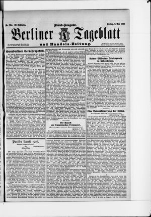 Berliner Tageblatt und Handels-Zeitung on May 8, 1908