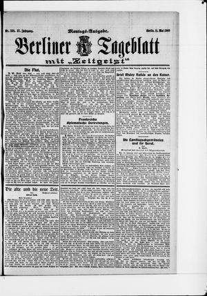 Berliner Tageblatt und Handels-Zeitung vom 11.05.1908