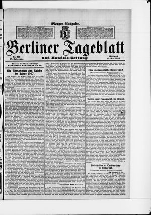 Berliner Tageblatt und Handels-Zeitung vom 13.05.1908