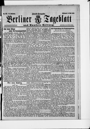 Berliner Tageblatt und Handels-Zeitung vom 13.05.1908