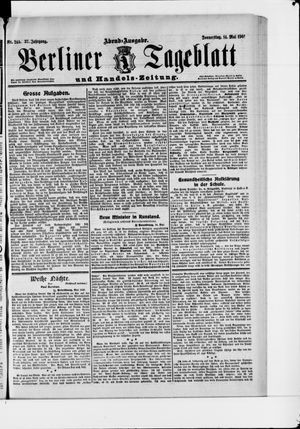 Berliner Tageblatt und Handels-Zeitung vom 14.05.1908