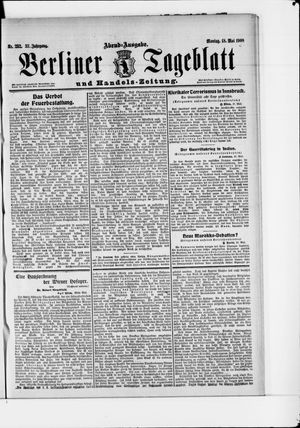 Berliner Tageblatt und Handels-Zeitung vom 18.05.1908