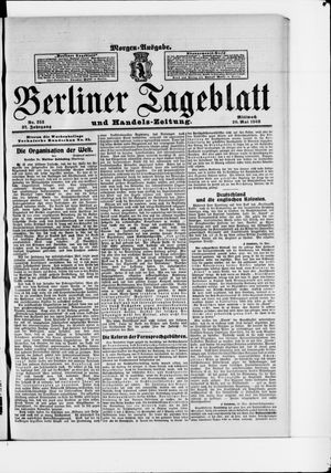 Berliner Tageblatt und Handels-Zeitung vom 20.05.1908