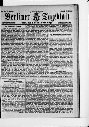 Berliner Tageblatt und Handels-Zeitung vom 27.05.1908