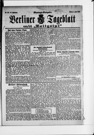 Berliner Tageblatt und Handels-Zeitung vom 01.06.1908