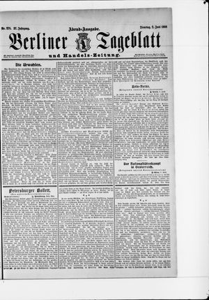 Berliner Tageblatt und Handels-Zeitung vom 02.06.1908