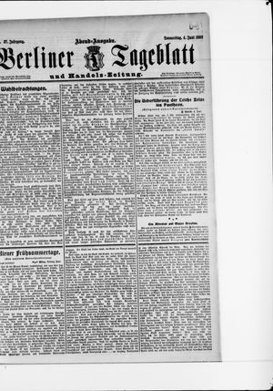 Berliner Tageblatt und Handels-Zeitung vom 04.06.1908