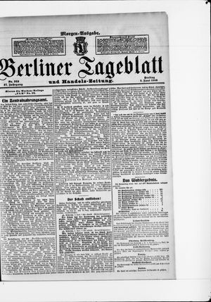 Berliner Tageblatt und Handels-Zeitung on Jun 5, 1908