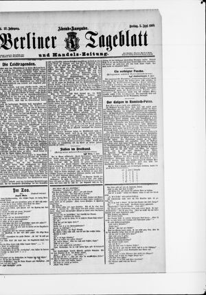 Berliner Tageblatt und Handels-Zeitung on Jun 5, 1908