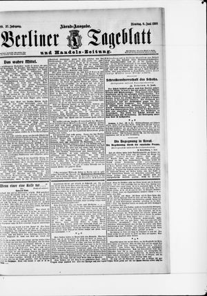 Berliner Tageblatt und Handels-Zeitung vom 09.06.1908