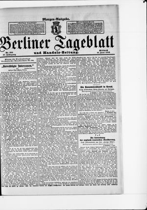 Berliner Tageblatt und Handels-Zeitung vom 10.06.1908