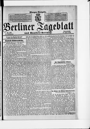 Berliner Tageblatt und Handels-Zeitung vom 13.06.1908