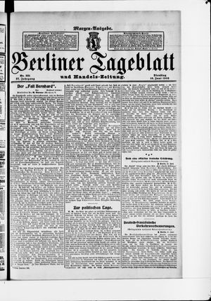 Berliner Tageblatt und Handels-Zeitung vom 16.06.1908