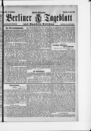 Berliner Tageblatt und Handels-Zeitung vom 16.06.1908