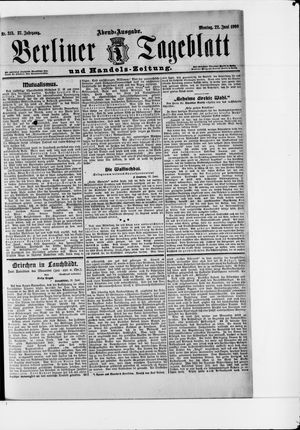 Berliner Tageblatt und Handels-Zeitung vom 22.06.1908