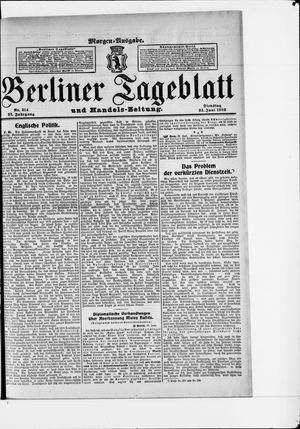 Berliner Tageblatt und Handels-Zeitung vom 23.06.1908