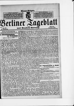 Berliner Tageblatt und Handels-Zeitung vom 24.06.1908