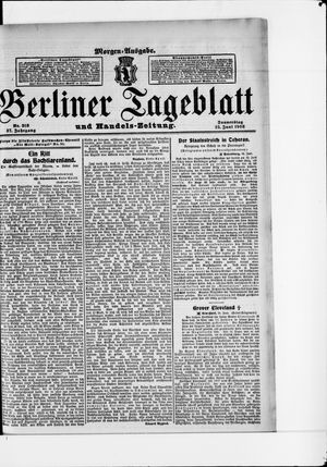 Berliner Tageblatt und Handels-Zeitung vom 25.06.1908