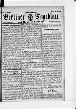 Berliner Tageblatt und Handels-Zeitung vom 26.06.1908
