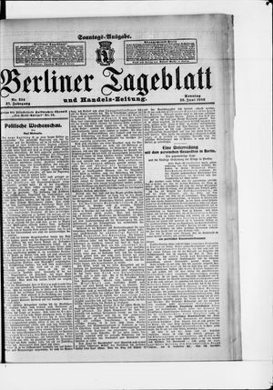 Berliner Tageblatt und Handels-Zeitung vom 28.06.1908