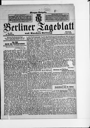 Berliner Tageblatt und Handels-Zeitung vom 01.07.1908