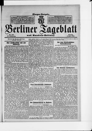 Berliner Tageblatt und Handels-Zeitung on Jul 3, 1908