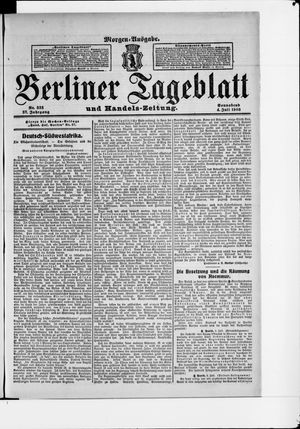 Berliner Tageblatt und Handels-Zeitung vom 04.07.1908