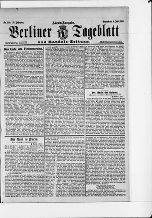 Berliner Tageblatt und Handels-Zeitung vom 04.07.1908