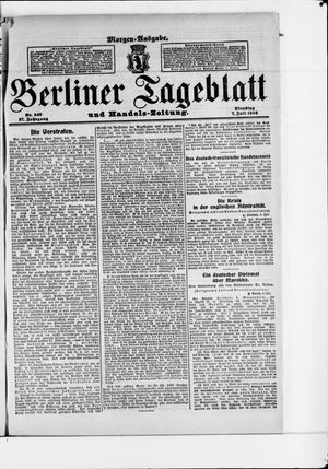 Berliner Tageblatt und Handels-Zeitung vom 07.07.1908