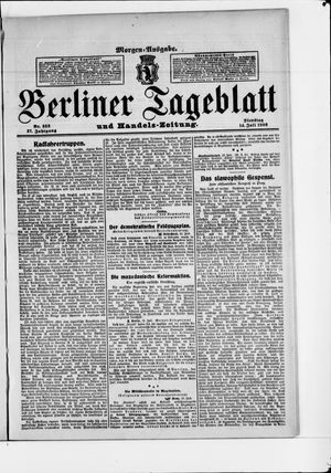Berliner Tageblatt und Handels-Zeitung vom 14.07.1908