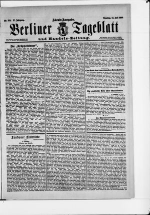 Berliner Tageblatt und Handels-Zeitung vom 14.07.1908
