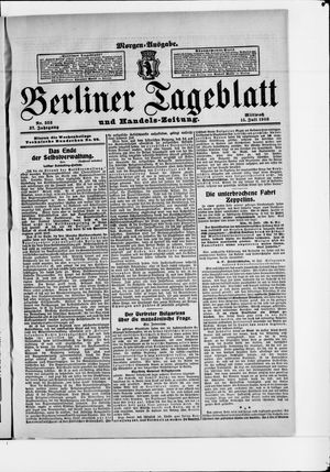 Berliner Tageblatt und Handels-Zeitung vom 15.07.1908