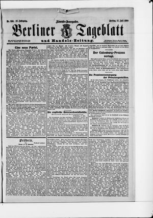 Berliner Tageblatt und Handels-Zeitung vom 17.07.1908