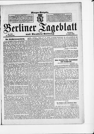 Berliner Tageblatt und Handels-Zeitung vom 21.07.1908
