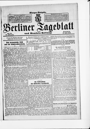 Berliner Tageblatt und Handels-Zeitung on Jul 25, 1908