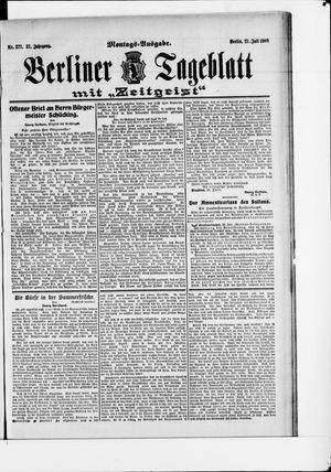 Berliner Tageblatt und Handels-Zeitung vom 27.07.1908