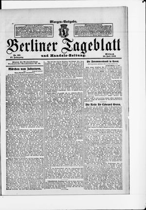 Berliner Tageblatt und Handels-Zeitung vom 29.07.1908